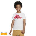 【ゆうパケット配送】 ナイキ JDI SWOOSH SPLIT S/STEE 半袖Tシャツ キッズ ジュニア 子供 ホワイト 白 赤 NIKE JDI SWOOSH SPLIT S/STEE 86F209 Tシャツ 半袖 ウェア トップス ブランド シンプル スポーツ 運動 公園 通園 通学 カジュアル 人気 オススメ