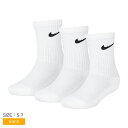 ナイキ ベーシック パック クルー 3PK 靴下 キッズ ジュニア 子供 ホワイト 白 ブラック 黒 NIKE BACIS PACK CREW 3PK UN0027 3足セット ソックス ウエア スポーツ スポーティ シンプル アウトドア レジャー カジュアル ロゴ ブランド 運動