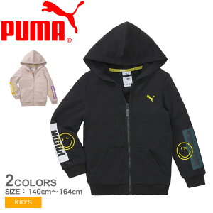 ▼クーポン利用でさらにお買い得！▼プーマ パーカー キッズ ジュニア 子供 フーデッドジャケット PUMA HOODED JACKET 670353 SMILEY WORLD 男の子 女の子 子ども ウエア スウェット スエット ジップアップ ブランド ロゴ スポーツ 長袖 パーカー