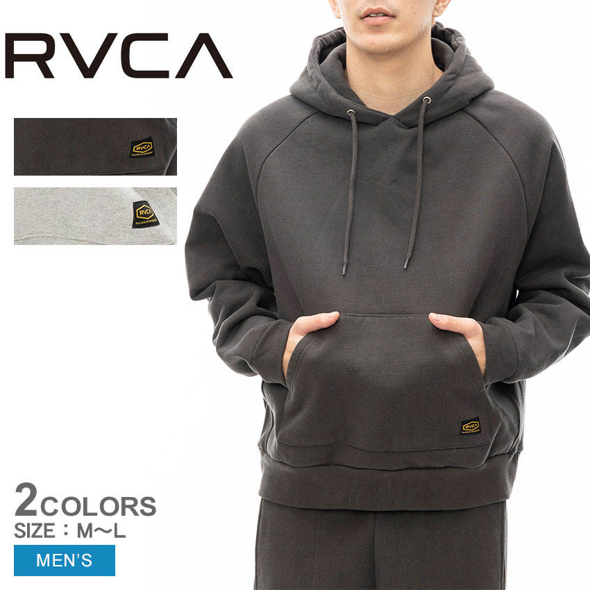 ルーカ RECSSESION HD パーカー メンズ グレー ブラック 黒 RVCA BE042043 プルオーバー ウエア スエット スウェット 長袖 トップス カジュアル スポーティ シンプル サーフ ビーチ ブランド おしゃれ フーディー フード