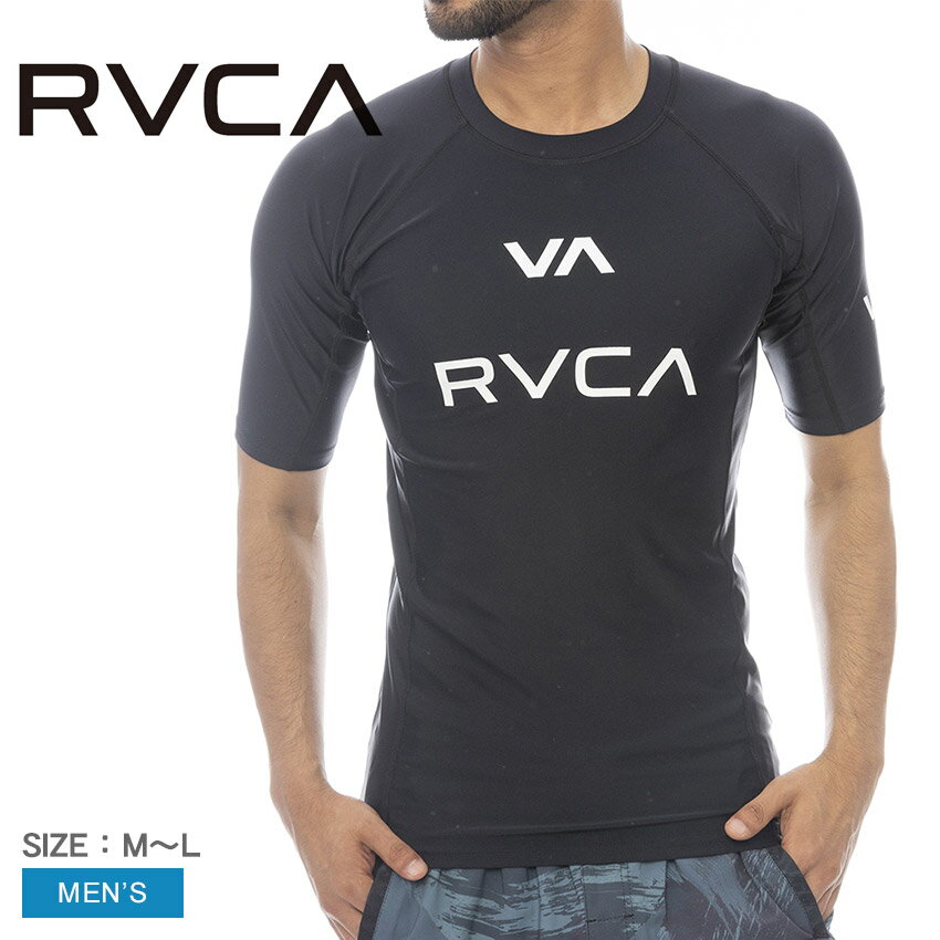 【ネコポス配送】 ルーカ VA RVCA RASH SS ラッシュガード ラッシュガード メンズ ブラック　黒 RVCA V..