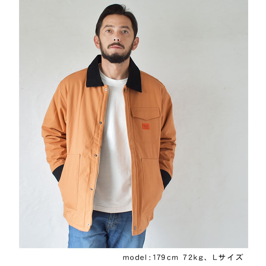 ルーカ チェーンメール プラス ジャケット ジャケット メンズ オレンジ グレー チャコール RVCA CHAINMAIL PLUS JACKET BC042774 トップス カジュアル ウエア 長袖 シンプル 運動 普段使い デイリー タウンユース サーフ スケート MMA