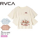  ルーカ HAPPY HOUR ST 半袖Tシャツ レディース ブルー 青 ピンク RVCA BE043214 トップス ウエア ウェア カジュアル クルーネック ストリート ロゴ プリント 半袖 普段使い 毎日使い タウンユース サーフ スケーター ヤシ ハワイアン