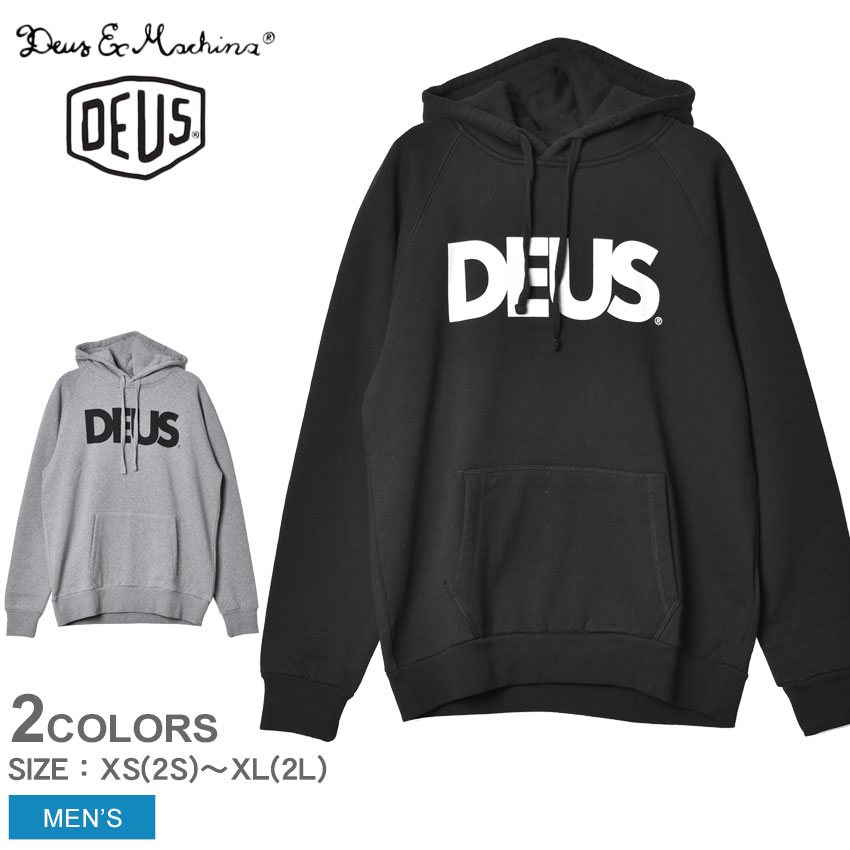 楽天Z-SPORTSデウス エクス マキナ フーディ メンズ ALL CAPS HOODY DEUS EX MACHINA DMF88526 ブランド トップス パーカー スウェット 長袖 ウェア ロゴ ストリート おしゃれ 裏地 裏起毛 プルオーバーパーカー