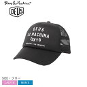 デウス エクス マキナ 東京アドレス トラッカー キャップ メンズ レディース ブラック 黒 DEUS EX MACHINA DMW47840 帽子 ユニセックス サイズ調整 日よけ 刺繍 ロゴ ストリートファッション おしゃれ カジュアル スポーツ アウトドア
