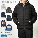 【店内全品P5倍★29日23:59迄】トミーヒルフィガー QUILTED POLYTWILL PUFFER JACKET WITH SHERPALINED HOODY アウター メンズ ブラック 黒 オフホワイト 白 カーキ ネイビー 紺 TOMMY HILFIGER 151AP213 ウエア ジャケット 中綿アウター ブランド ロゴ シンプル