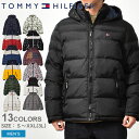 【店内全品P5倍★29日23:59迄】トミーヒルフィガー NYLON PERFORMANCE HOODY PUFFER JACKET 中綿ジャケット メンズ ブラック 黒 ホワイト 白 TOMMY HILFIGER 158AN508 トップス 中綿 あったかい アパレル ウェア シンプル アウター フード パーカー 防寒 上着 長袖