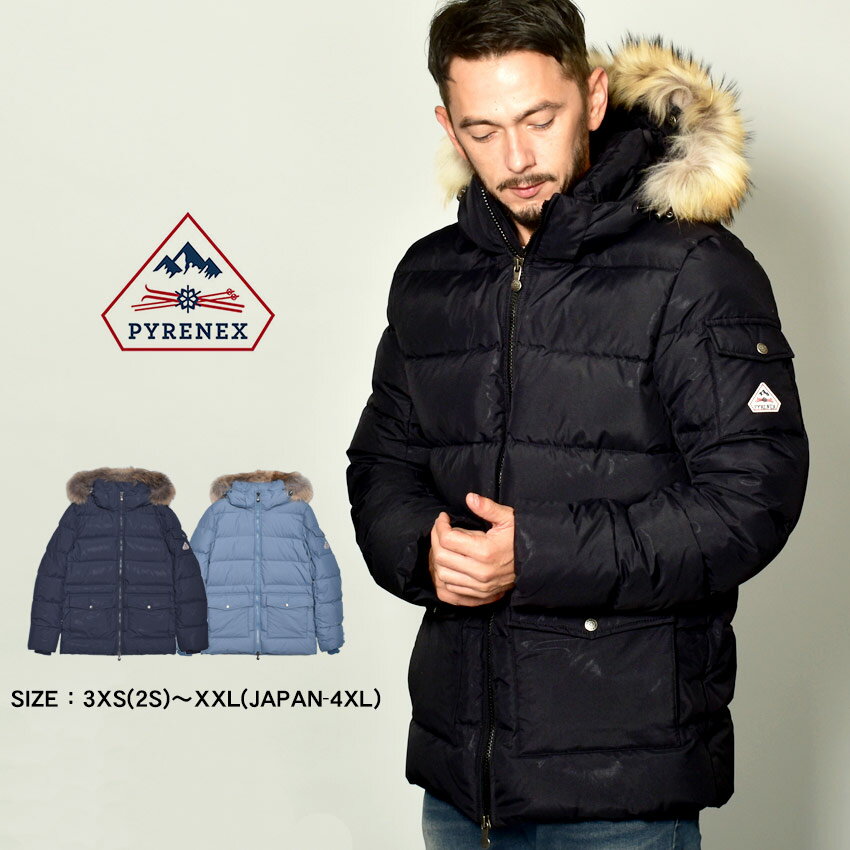 ピレネックス ダウンジャケット メンズ ピレネックス ダウンジャケット メンズ オーセンティックマットファー PYRENEX AUTHENTIC JACKET MAT FUR HMO012 アウター トップス ジャケット おしゃれ 防寒 上着 アウトドア 旅行 軽量 防寒 フード 保温 ブラック 黒 ネイビー ブルー