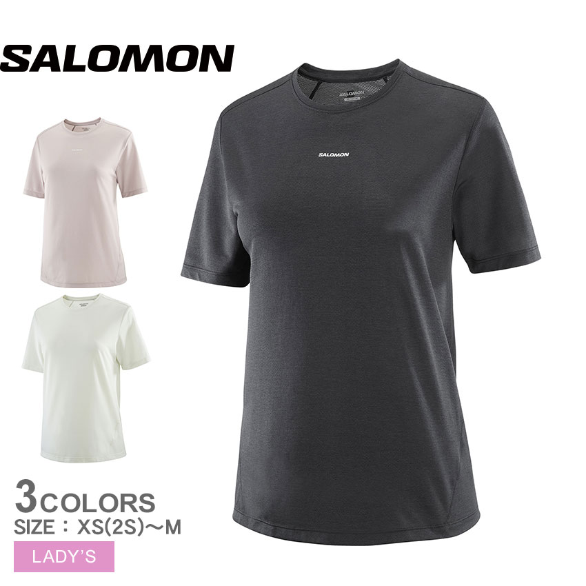 サロモン 半袖Tシャツ サロモン SHKout CORE 半袖Tシャツ レディース ピンク ホワイト 白 SALOMON LC2425100 LC2476400 LC2425200 半袖 Tシャツ ウエア トップス カジュアル ロゴ シンプル 運動 スポーツ スポーティ ジム トレーニング ランニング ジョギング