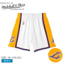 ミッチェル&ネス NBA SWINGMAN SHORTS LAKERS 09 ショートパンツ メンズ ホワイト 白 イエロー 黄 MITCHELL&NESS SMSHAC19184-LALWHIT09 ロサンゼルス・レイカーズ Los Angeles Lakers バスケ バスケットボール パンツ ボトムス ZSPO