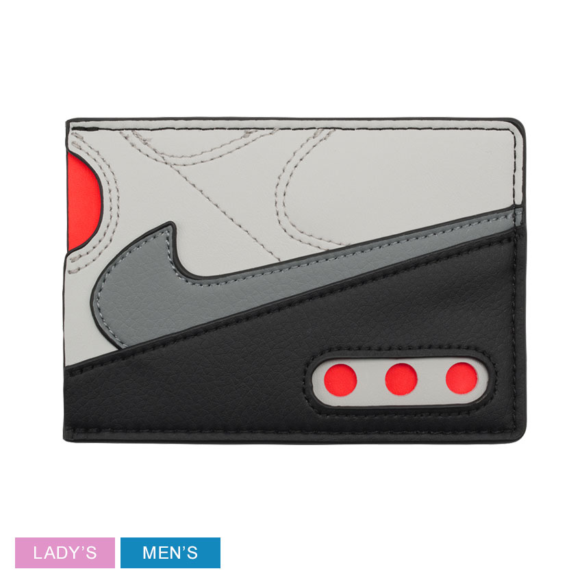 ナイキ アイコン エアマックス90 カードウォレット カードケース メンズ レディース グレー NIKE NW0002 財布 カードケース AIR MAX ブランド シンプル カジュアル お出かけ ストリート タウンユース グレー レッド 赤