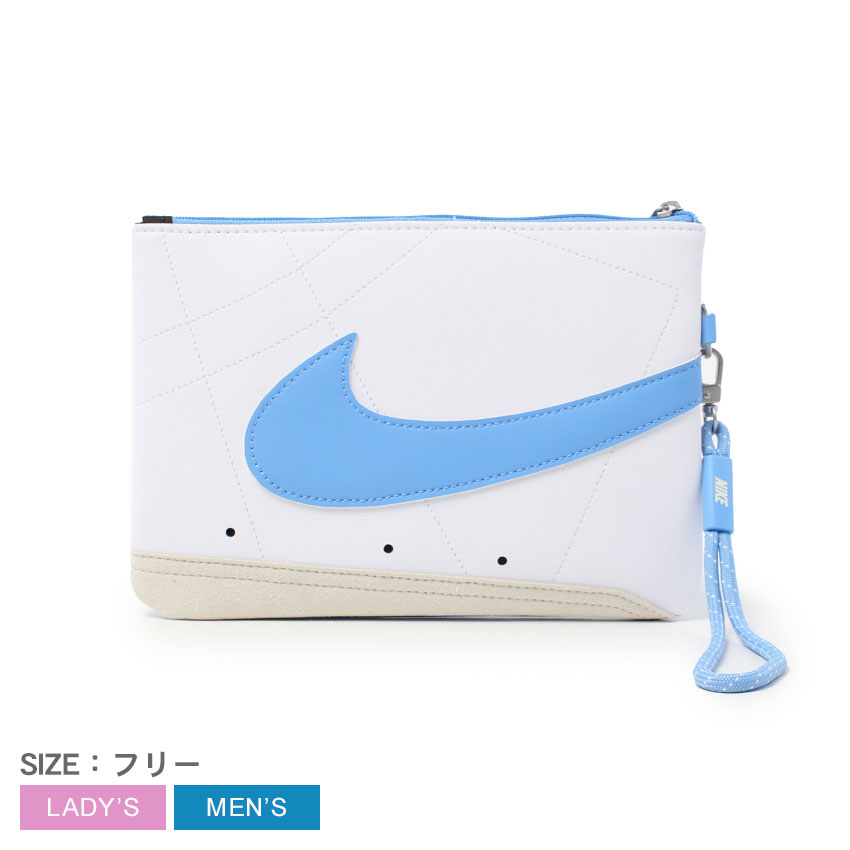 ナイキ アイコン ブレザー リストレット ポーチ メンズ レディース ホワイト 白 ブルー 青 NIKE NIKE ICON BLAZER WRISTLET N1009949-156 財布 カードケース ミニ財布 コンパクト カード入れ ポーチ 収納 スニーカー風 現金収納