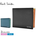 ポール スミス BILLFOLD AND COIN WALLET 財布 メンズ レディース ブラック 黒 ブルー 青 グリーン 緑 PAUL SMITH M1A-4833-KTSTRGS 本革 ブランド プレゼント 二つ折り 小銭入れ コインケース 贈り物 レザー シンプル ギフト カジュアル