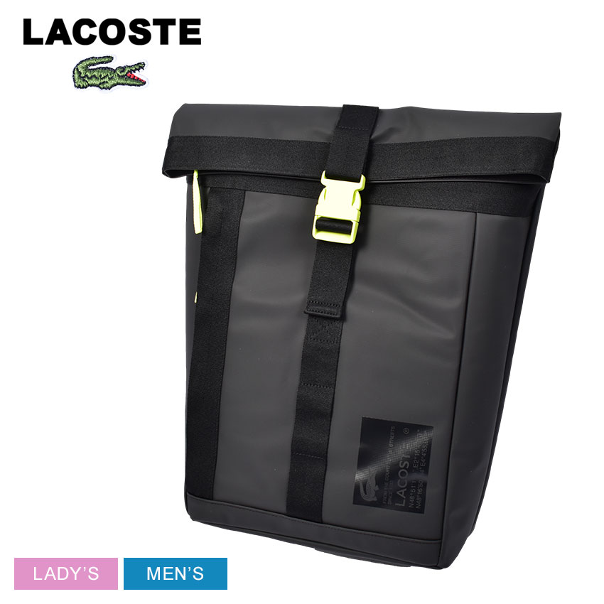 ラコステ バッグ メンズ ラコステ ウォーターレペレント バックパック リュック メンズ レディース ブラック 黒 LACOSTE WATER REPELLENT BACKPACK NH4037-K68 はっ水 撥水 撥水加工 通学 通勤 収納 かばん 旅行 おしゃれ ブランド ユニセックス 男女兼用 リュック