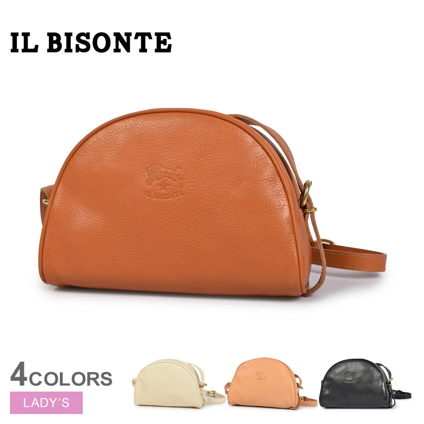 ショルダーバッグ イルビゾンテ クロスボディバッグ ショルダーバッグ レディース ブラック 黒 オレンジ IL BISONTE CROSSBODY BAG BCR004 PV0001 バッグ 鞄 かばん カバン 斜めがけ 肩掛け ショルダーストラップ レザー 本革 ロゴ カジュアル シンプル