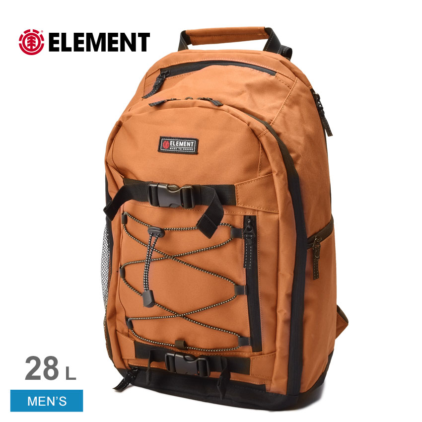 ▼期間限定ポイント10倍▼エレメント バックパック メンズ SCHEME バッグ ELEMENT BC021-934 リュック リュックサック ディパック デイパック かばん 鞄 バッグ 通学 通勤 アウトドア レジャー 旅行 おしゃれ ブランド 大容量 28L 28リットル ブラウン