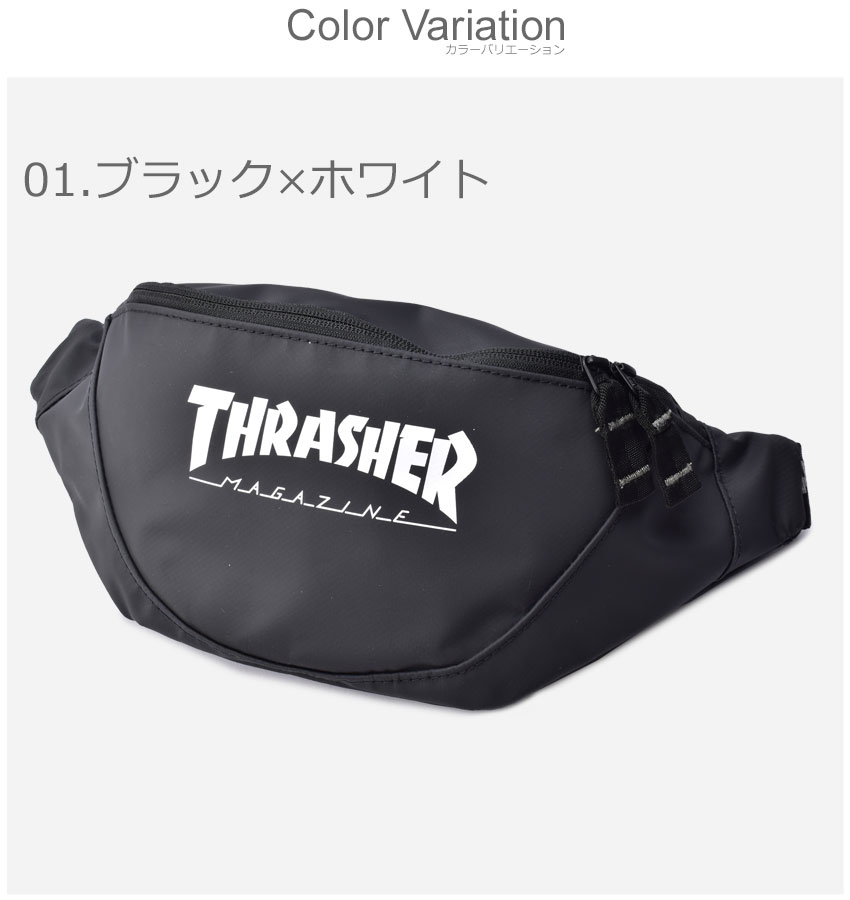 ▼クーポン利用で100円引き▼スラッシャー ボディバッグ メンズ レディース ウエストバッグ THRASHER THR-121 ウエストポーチ ショルダー 斜め掛け プリント バッグ カバン ブランド アウトドア スクール スポーツ スポーティ デイリー おしゃれ お出かけ 部活 耐久性