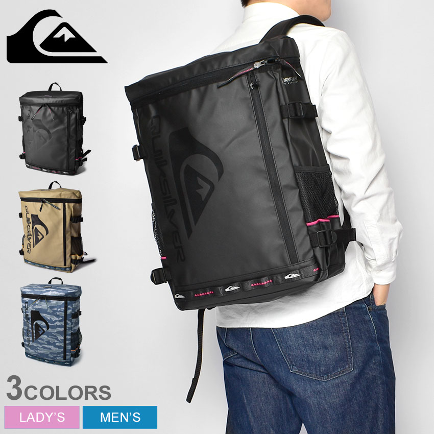▼クーポン利用で100円引き▼クイックシルバー バックパック メンズ レディース BLOCK SQUARE QUIKSILVER QBG221301 ユニセックス リュックサック 鞄 バッグ リュック かばん 通勤 通学 多機能 おしゃれ カジュアル 収納 耐水 耐久 大容量 シンプル カジュアル サーフ