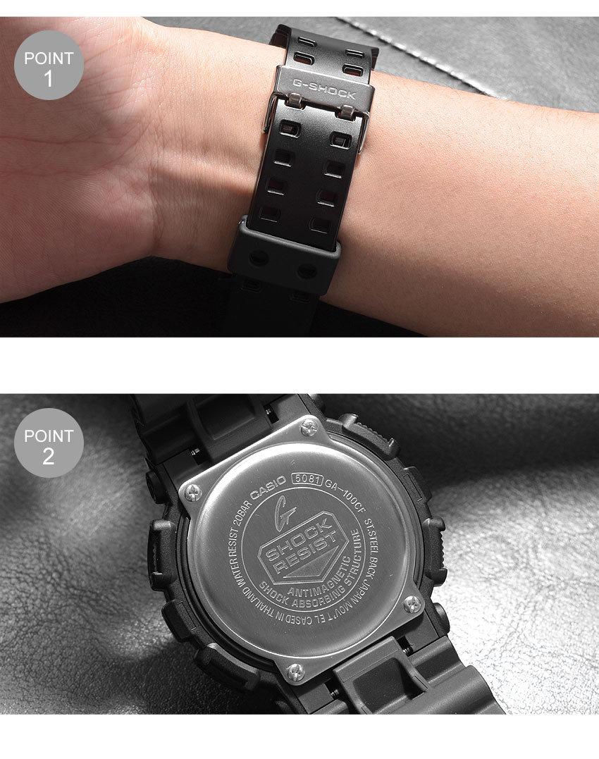 【お取り寄せ商品】 G-SHOCK ジーショック CASIO カシオ 小物 腕時計 ブラック カモフラージュダイアルシリーズ CAMOUFLAGE DIAL SERIES GA-100CF-1A9JF メンズ 【メーカー正規保証1年】 [11mr] 【ラッピング対象外】