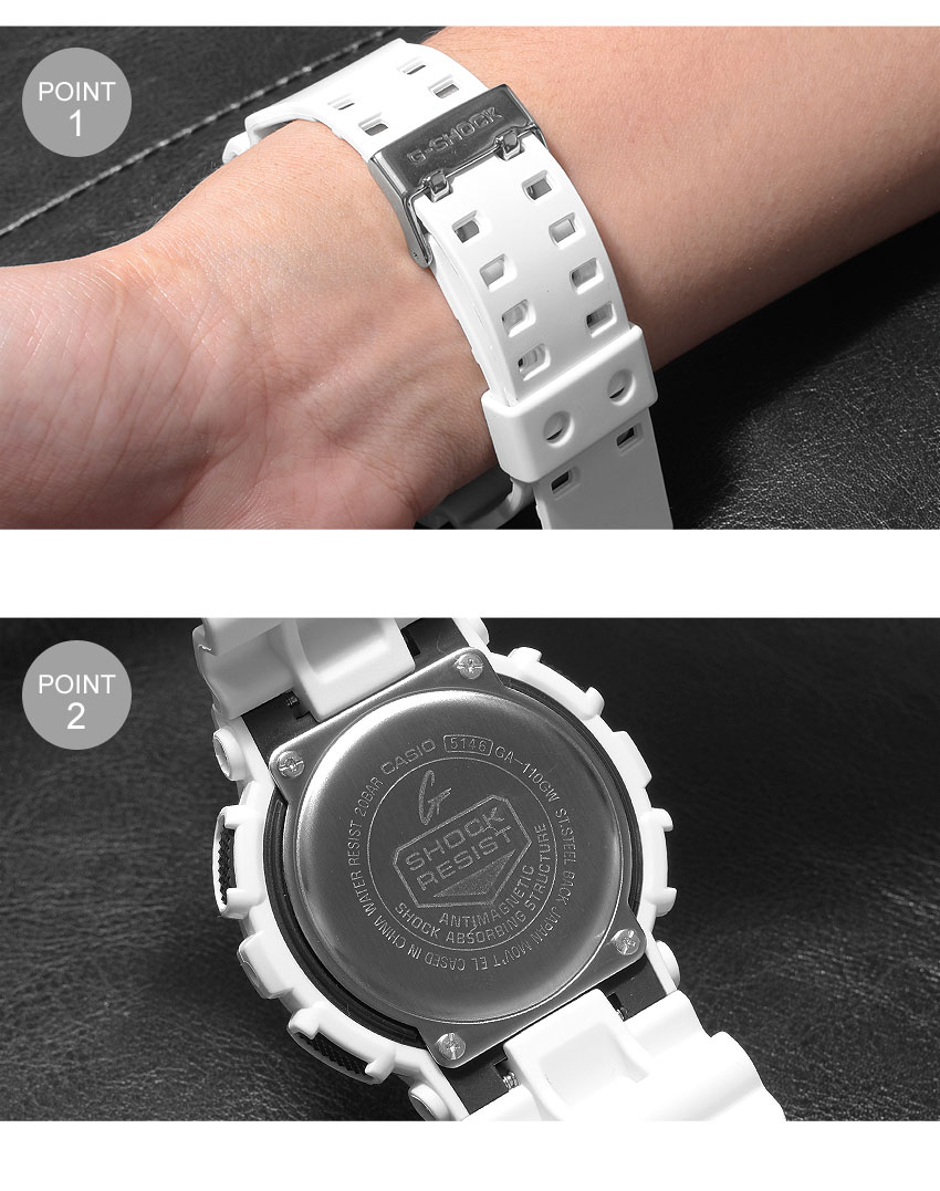 【お取り寄せ商品】 G-SHOCK ジーショック CASIO カシオ 小物 腕時計 ホワイト ホワイト＆ブラックシリーズ WHITE AND BLACK SERIES GA-110GW-7AJF メンズ 【メーカー正規保証1年】 [11mr] 【ラッピング対象外】