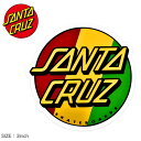 【ネコポス配送】サンタ クルーズ ステッカー SANTA CRUZ RASTA DOT STICKER 3IN メンズ レディース イエロー レッド グリーン ...