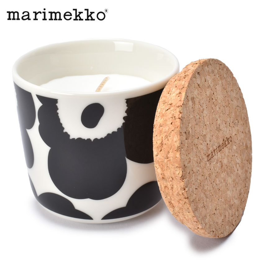 【ラッピング対象外】 マリメッコ ウニッコ センテッド キャンドル キャンドル ベージュ ホワイト 白 MARIMEKKO UNIKKO SCENTED CANDLE 72042 インテリア 花柄 ウニッコ コルク フレグランスキャンドル 総柄 北欧 雑貨 陶器 フィンランド おしゃれ かわいい