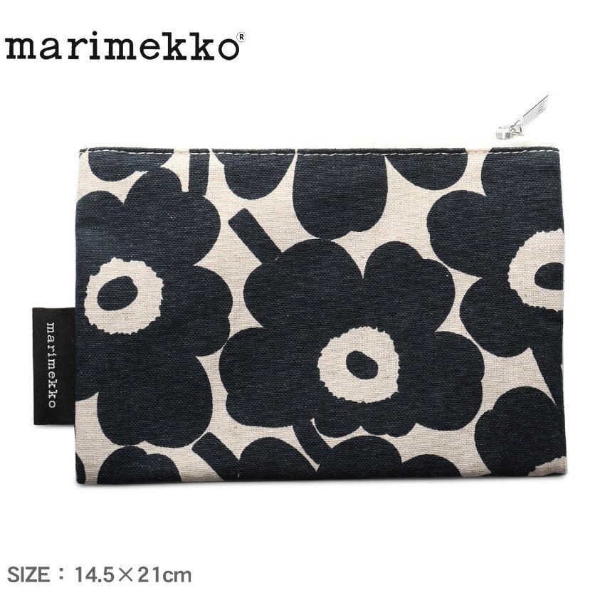 【ネコポス配送】マリメッコ コスメバッグ KAIKA ポーチ MARIMEKKO KAIKA POUCH 70529 コスメポーチ ペンケース ファスナー 化粧ポーチ コスメポーチ 小物入れ ロゴ 花柄 総柄 雑貨 おしゃれ 可愛い ブランド ギフト 北欧 ネイビー 紺 ホワイト 白