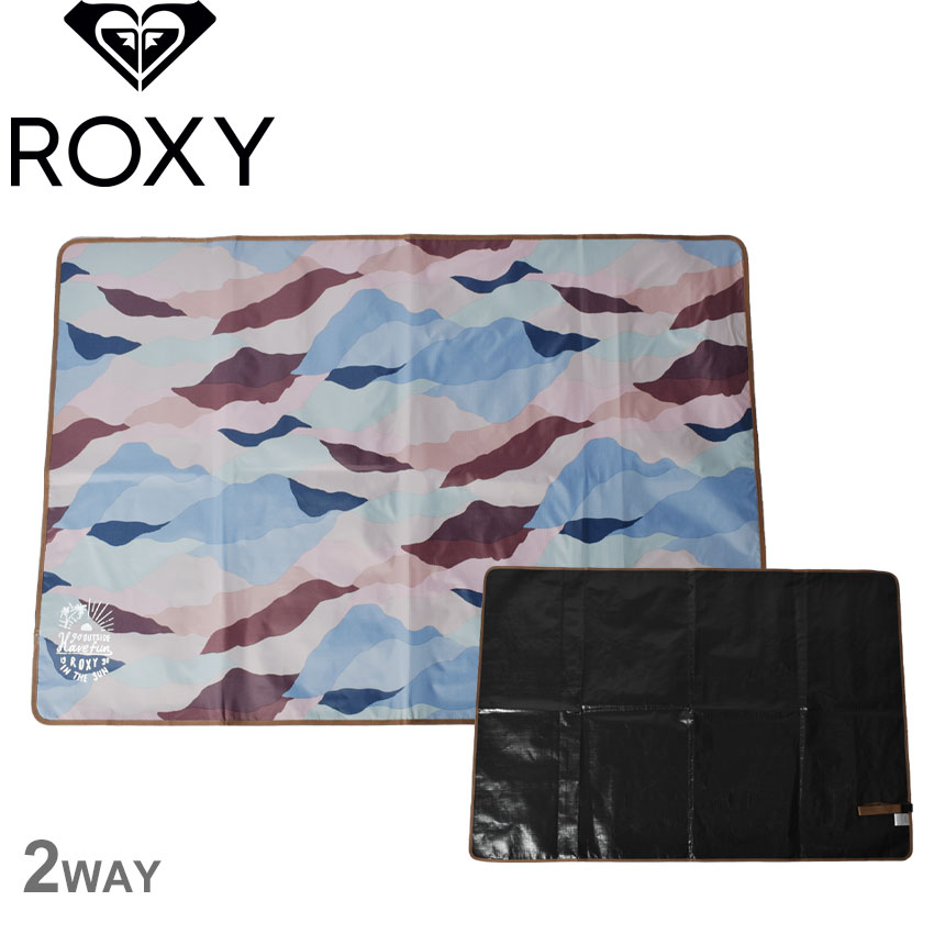 ▼クーポン利用で50円引き▼ロキシー レジャーシート レディース CBIB ROXY ROA211343 アウトドア フェス レジャー キャンプ シート 海 山 川 花見 2WAY リバーシブル フェス ブラック 黒 グリーン ブルー