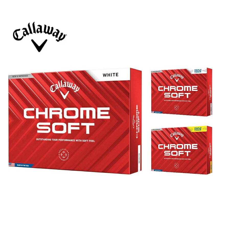 キャロウェイ(Callaway) ゴルフボール CHROME SOFT 24 1ダース(12個入り) 3ピース