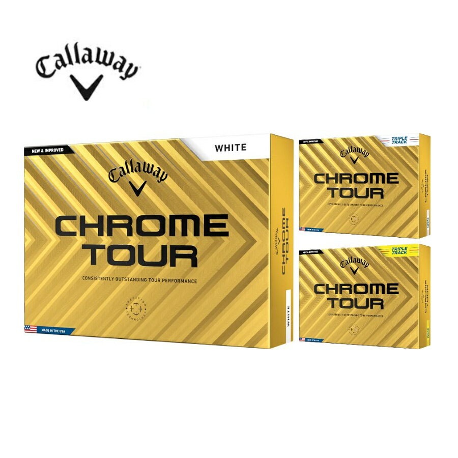 キャロウェイ(Callaway) ゴルフボール CHROME TOUR 24 1ダース(12個入り) 4ピース