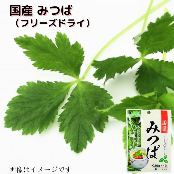みつば フリーズドライ 国産 (0.15g×4包) お吸い物 茶わん蒸し 薬味 乾燥 乾燥野菜 少量 使い切り ミニ パック