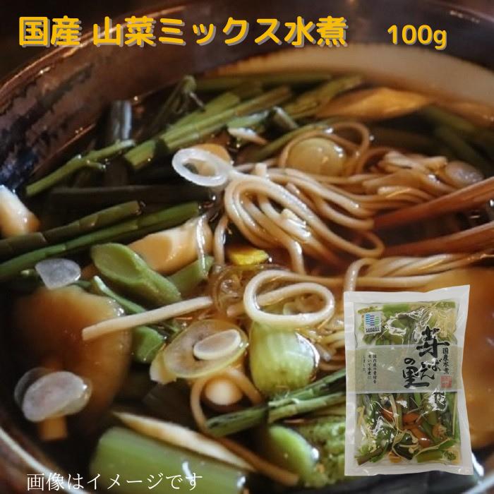 国内産 山菜ミックス水煮 100g 送料