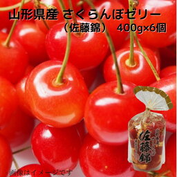 山形県産 さくらんぼ（佐藤錦） 果実ゼリー 400g×6個 送料無料 贈り物 プレゼント 国産果物 国産フルーツ 常温 お取り寄せ ギフト用 ギフト さくらんぼ　佐藤錦