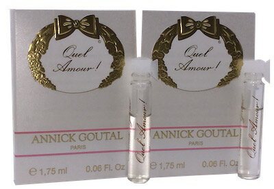 アニック グタール ケラムール オードトワレ お試しチューブサンプル 2個セット 2x1.75ml【Quel Amour by Annick Goutal 2x1.75ml EDT Vial (Lot of 2)】