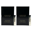 ヴェルサーチェ クリスタル ノワール オードトワレ お試しチューブサンプル 2個セット 2x1.6ml【Versace Crystal Noir Eau De Toilette EDT Vial Sample Spray 2x1.6ml (Lot of 2)】