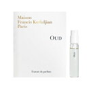 メゾン フランシス クルジャン ウード エクストレ ド パルファン お試しチューブサンプル 2ml【Maison Francis Kurkdjian Oud Extrait de Parfum Vial Sample 2ml New With Card】