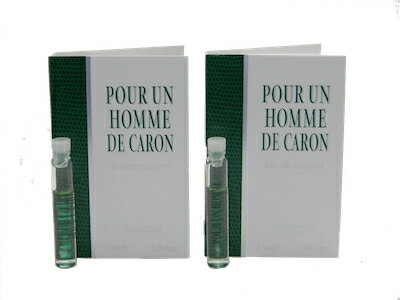 キャロン プール アン オム ド キャロン オードトワレ お試しチューブサンプル 2個セット 2x2ml【Pour Un Homme De Caron EDT Vial Sample 2ml (Lot of 2)】