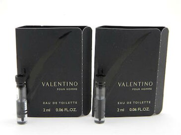 ヴァレンティノ プール オム オードトワレ お試しチューブサンプル 2個セット 2x2ml【Valentino Pour Homme EDT Vial Sample 2ml (Lot of 2)】