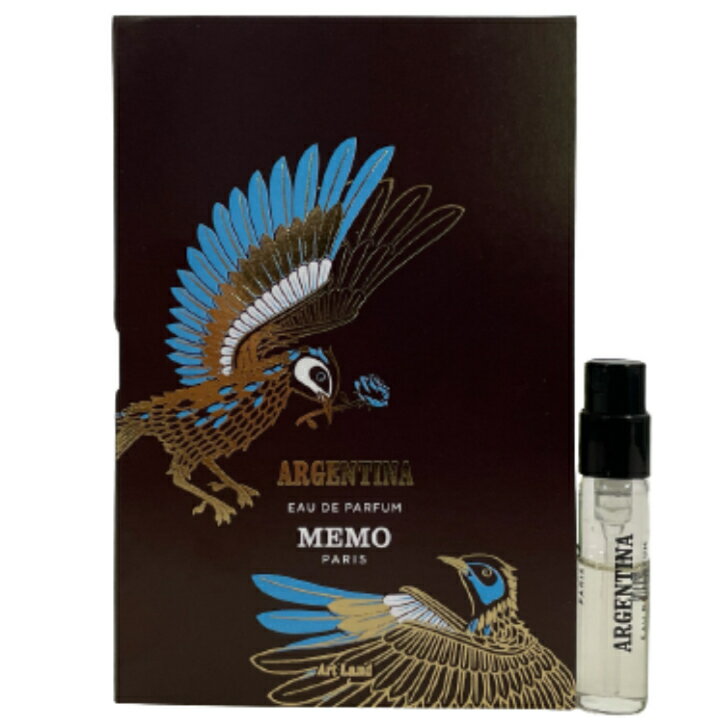 メモ アルゼンチン オードパルファン お試しチューブサンプル 1.5ml【MEMO Argentina EDP 2ml Vial Sample Spray With Card】