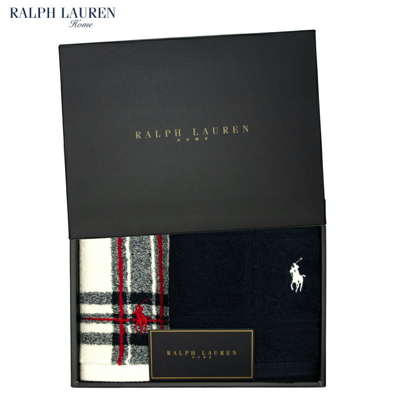 楽天ZABULOラルフローレン【RALPH LAUREN】ギフトセット　フェイスタオル・大判ハンドタオルをボックスにお入れしてお届け　内祝　母の日　父の日　お中元　ギフト　誕生日　結婚祝 出産祝 出産内祝 記念日 新築祝 引越祝 退職祝　還暦祝　景品・賞品　熨斗無料作成