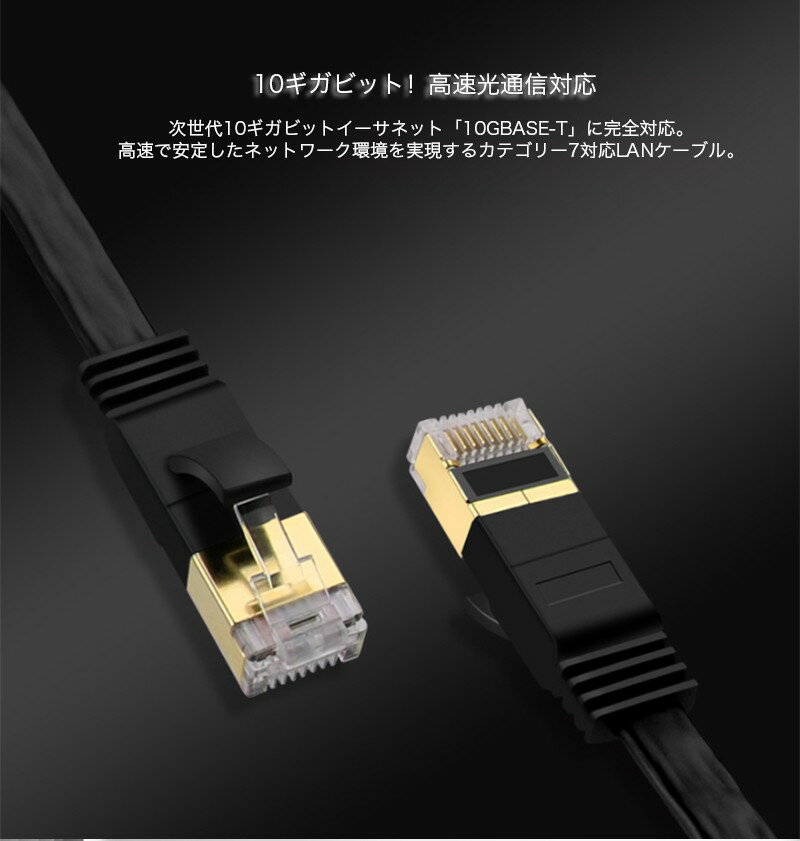 LANケーブルCAT75m3m10ギガビット高速光通信対応ツメ折れ防止ランケーブルカテゴリー7
