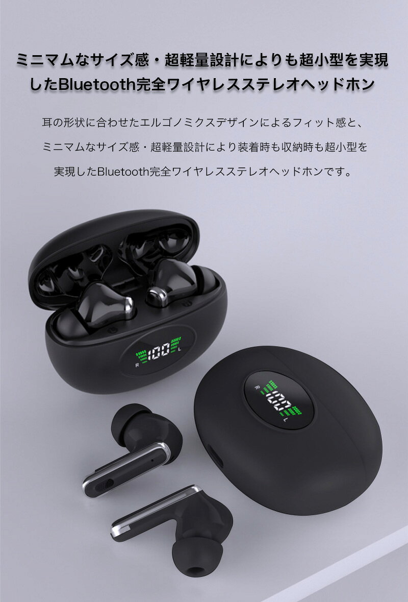 スマホイヤホン ワイヤレスイヤホン Bluetooth イヤホン 完全ワイヤレス イヤフォン ヘッドセット 高音質 タッチセンサー搭載 マイク内蔵 ノイズキャンセル搭載 超軽量 フィット zacca-15-10004676 zacca1.5 楽天市場店 サンプル画像2