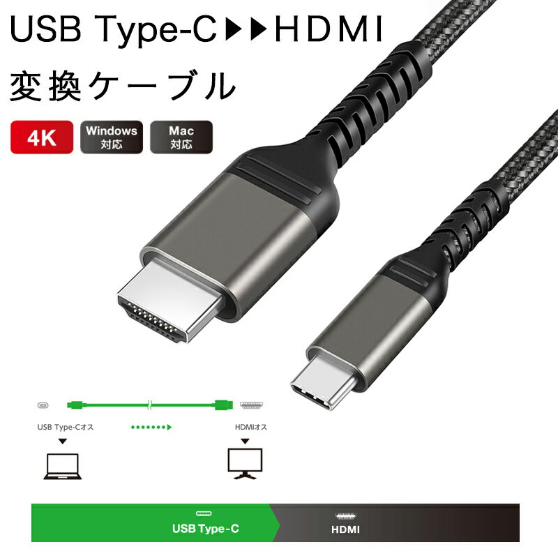 typec  hdmi Ѵ 1m HDMI Type-C Ѵ֥ 2m HDMI Ѵץ hdmi 4K typec Ѵץ macbook ֥ hdmi Ѵ 1m 2m 30Hz ѥ ֥å PC ޥ Nintendo Switch ƥ ˥ ץ ˤ