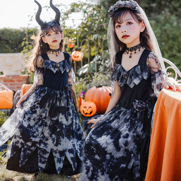 ハロウィン コスプレ 子供 花嫁 仮装 衣装 子供 可愛い 巫女 魔女 コスチューム ハロウィンコスプレ 魔法少女 女の子 ハロウィン仮装 コスプレ衣装 デビル ゾンビ 吸血鬼 ウィッチ ハロウィン…