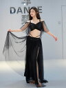 ベリーダンス 衣装 セット 華やか 舞台衣装 セットアップ チュール ロング丈 スカート インナーパンツ付き スパンコール トップス キラキラ おしゃれ ダンス...