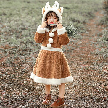 サンタ コスチューム クリスマス キッズ 子供服 サンタ コスプレ 衣装 キッズ 長袖 ワンピース モコモコ あったか 可愛い 女の子 サンタコス サンタ衣装 サンタ コスチューム キッズ 着ぐるみ サンタクロース クリスマス衣装