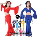 ベリーダンス 衣装 セット レッスン着 セットアップ スリット入り ロング丈 パンツ Vネック トップス 長袖 ストレッチ 動きやすい伸縮生地 おしゃれ ダンス...