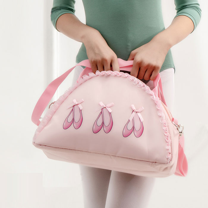 ヒート Yitengteng バレリーナバッグ ナイロンダンスバックパックバッグ 女の子用 シンプル 大容量 子供バッグ ピンク 24cm*32cm リュックサック ドラムバック ピンク ダンス