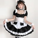 ハロウィン コスプレ メイド服 ブラック 半袖 可愛い コスプレ メイド服 ワンピース レディース コスチューム ハロウィン 仮装 衣装 こすぷれ コス おすすめ 可愛い 男ウケ セクシー カチューシャ付き(3)
