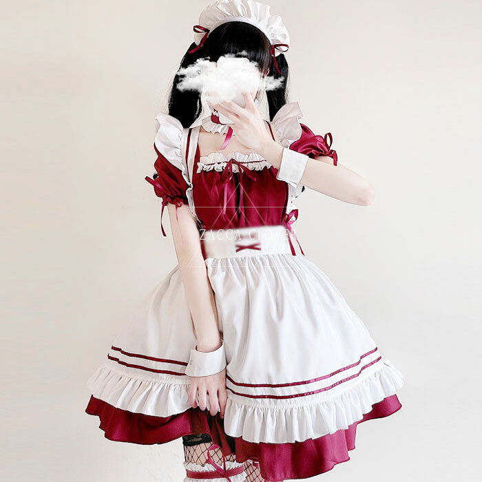楽天市場】メイド服 赤(テーマ(コスチューム)アニメ・漫画 楽天市場】メイド服 赤(テーマ(コスチューム)アニメ・漫画